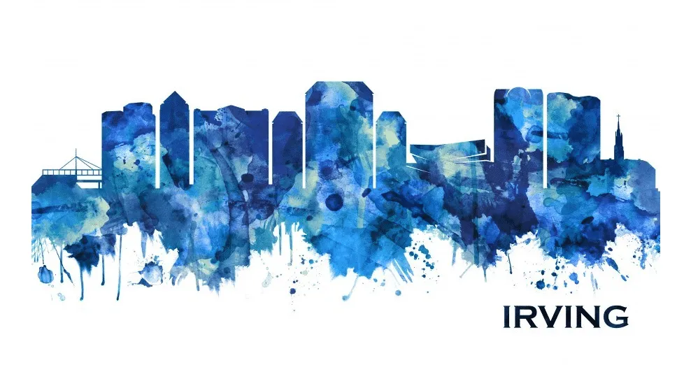 Vibrant skyline of Irving, Texas at dusk, symbolizing financial opportunity and growth for credit repair Irving and best credit repair in Irving TX