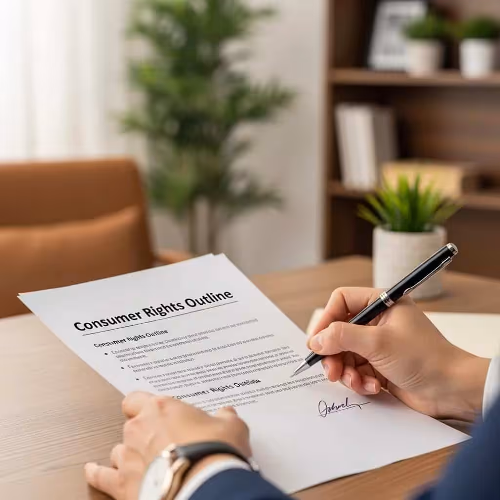 Close-up of a person signing a contract, highlighting consumer rights and transparency in credit repair