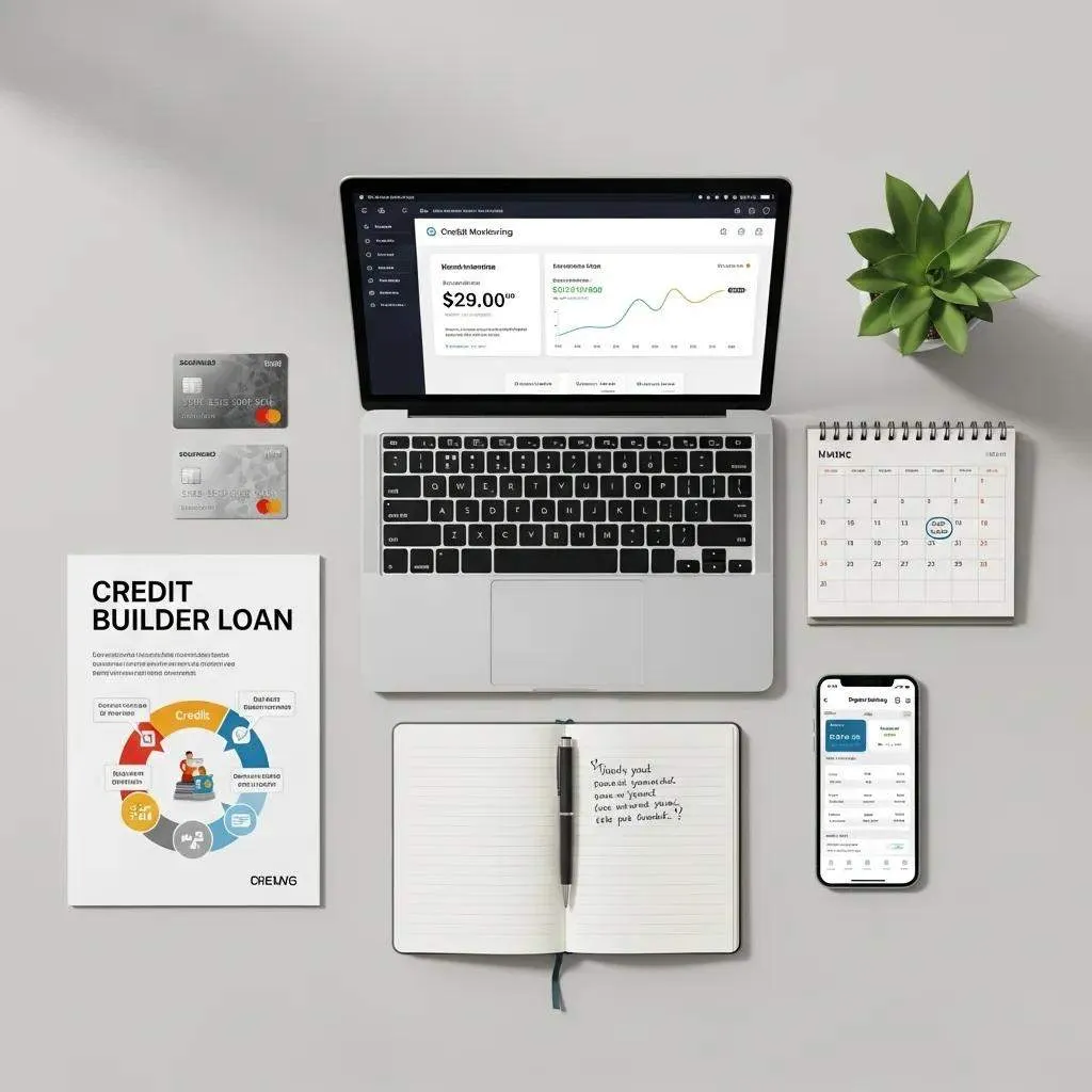 Collection of credit repair tools and products for building positive payment history