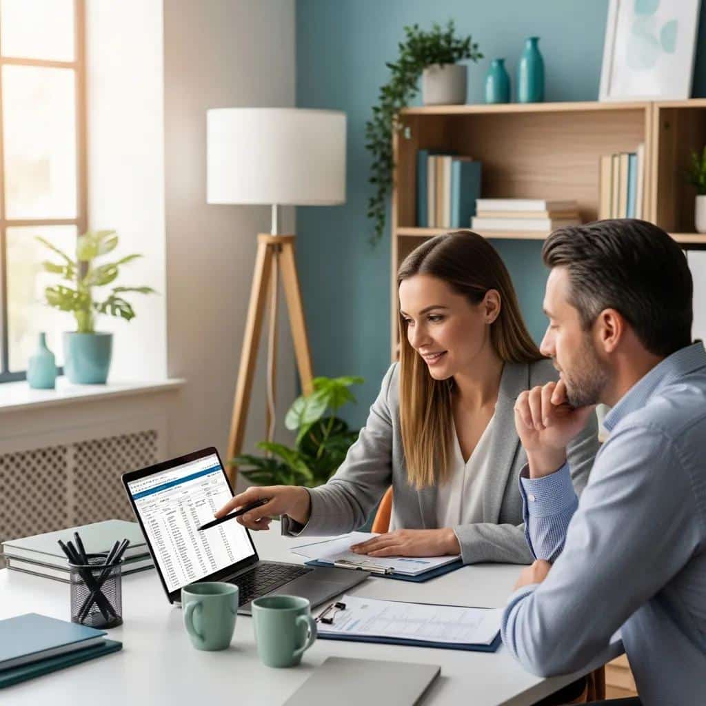 Consultant explaining credit report removal process to a client