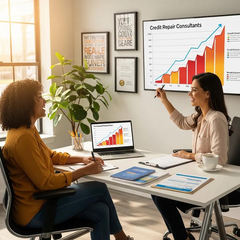 Consultant helping a client understand credit repair options to avoid payday loans