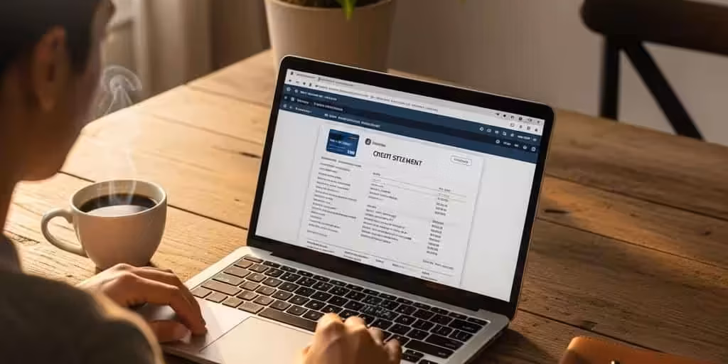 Cozy Workspace With A Laptop And Credit Card Statements Emphasizing Smart Credit Card Management 04f1e21c A040 4c64 B3a4 5f78eb71c36c 3 Cozy workspace with a laptop and credit card statements, emphasizing smart credit card management