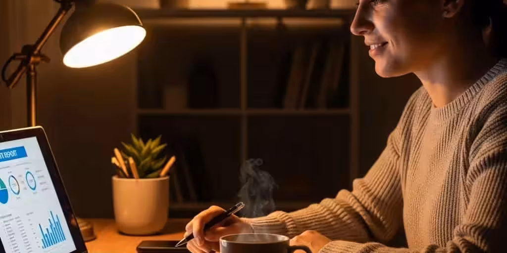 Cozy Workspace With A Person Reviewing A Credit Report On A Laptop Emphasizing Financial Health Af324b93 76b6 49a1 88f7 801a319b1afc 3 Cozy workspace with a person reviewing a credit report on a laptop, emphasizing financial health