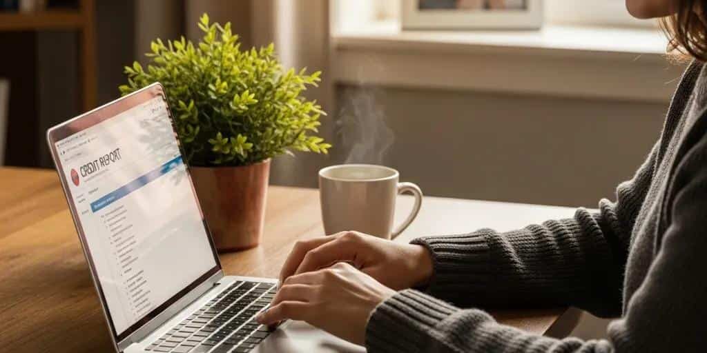 Cozy Workspace With A Person Reviewing Credit Report On A Laptop Emphasizing Consumer Rights And Financial Protection 718a58df B56f 4a4f A4b7 77de775f71a9 3 Cozy workspace with a person reviewing credit report on a laptop, emphasizing consumer rights and financial protection