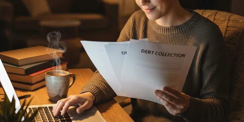 Cozy Workspace With A Person Reviewing Debt Collection Documents Symbolizing Consumer Rights And Empowerment 289ed9a2 C99d 4388 8bf6 0e590e9862f7 3 Cozy workspace with a person reviewing debt collection documents, symbolizing consumer rights and empowerment