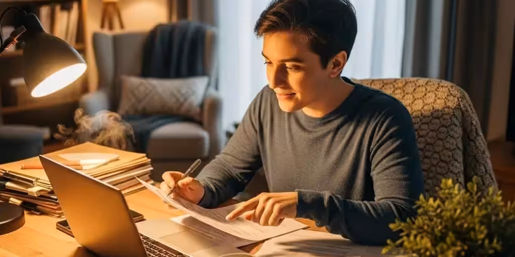 Cozy Workspace With A Person Reviewing Financial Documents Related To Texas Debt Management 5cdcb0d6 3fb9 4a45 9ba0 8249afda5868 3 Cozy workspace with a person reviewing financial documents related to Texas debt management