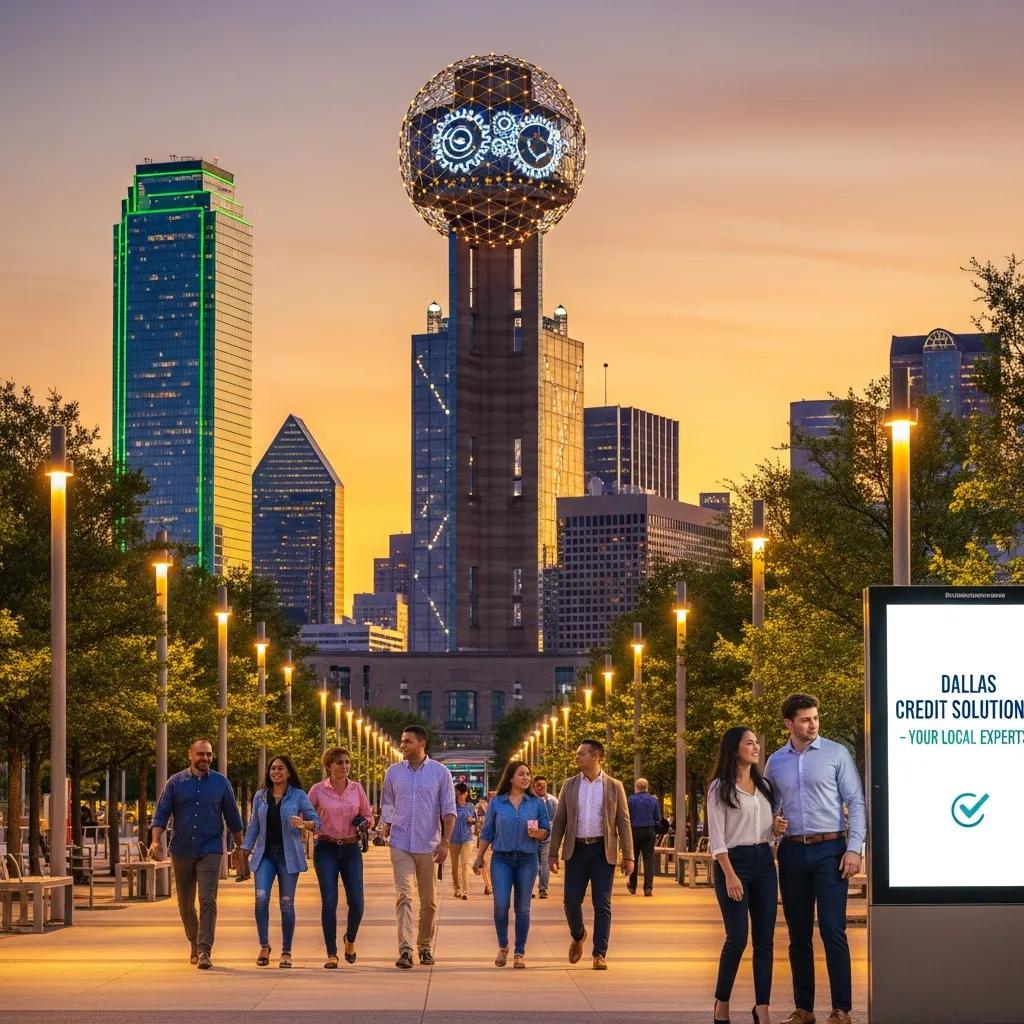Dallas skyline representing local expertise in credit repair services