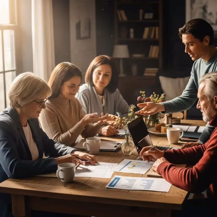 Group Of Diverse Individuals Discussing Credit Repair Services In A Cozy Home Environment Ffa9053e 1bdf 47ca Bcf5 60c2fb023667 3 Group of diverse individuals discussing credit repair services in a cozy home environment