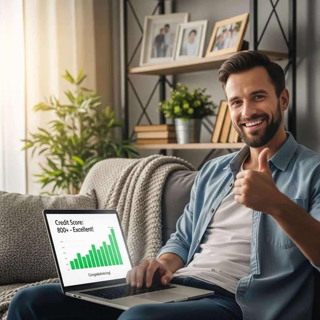 Happy client sharing positive experiences with credit repair services