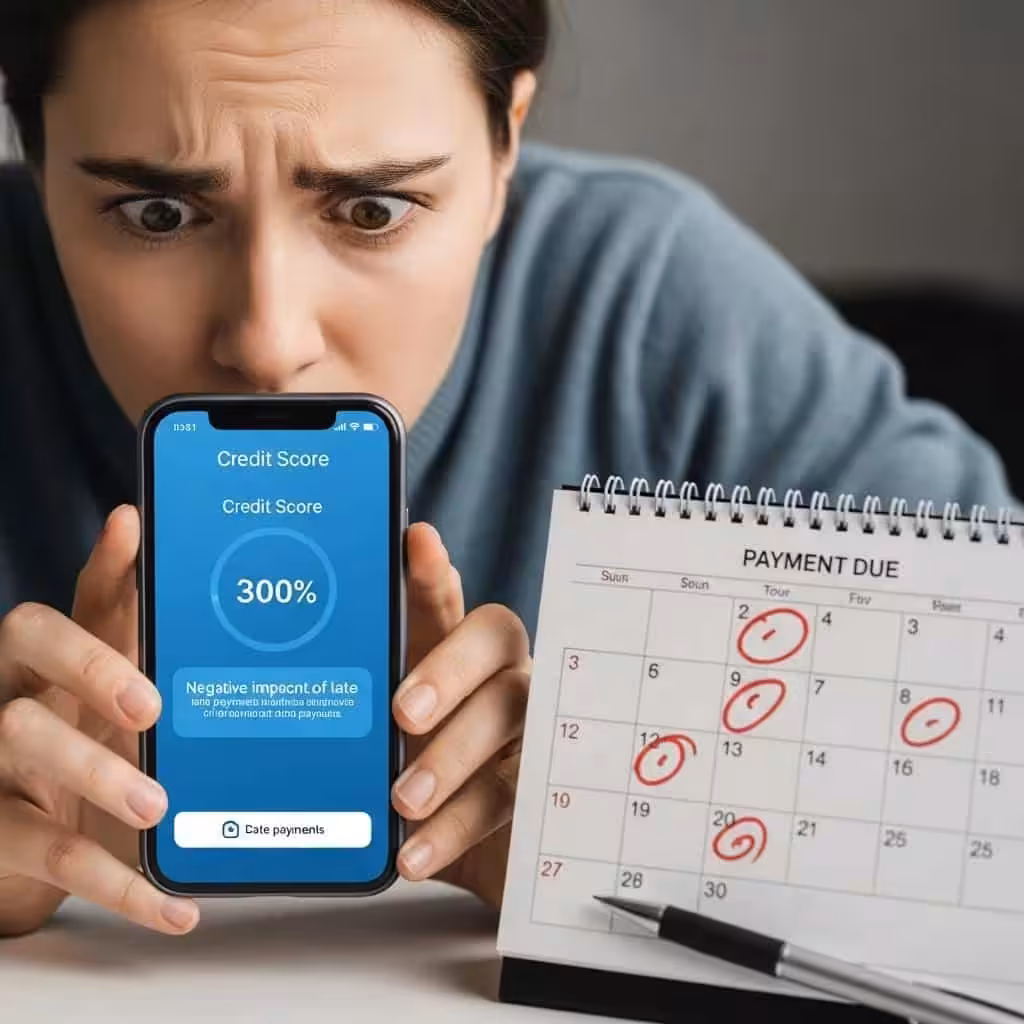 Individual concerned about credit score due to late payments, illustrating the impact of payment delays