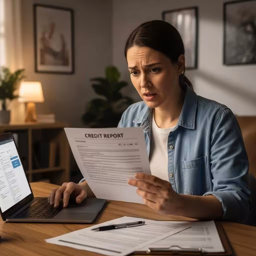 Individual concerned about identity theft while reviewing credit report