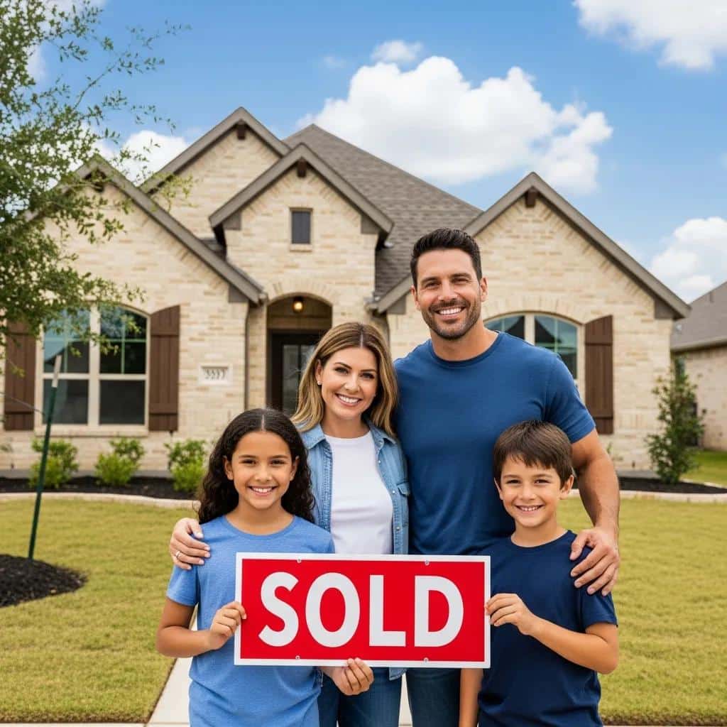 Texas family celebrating home ownership after credit repair success