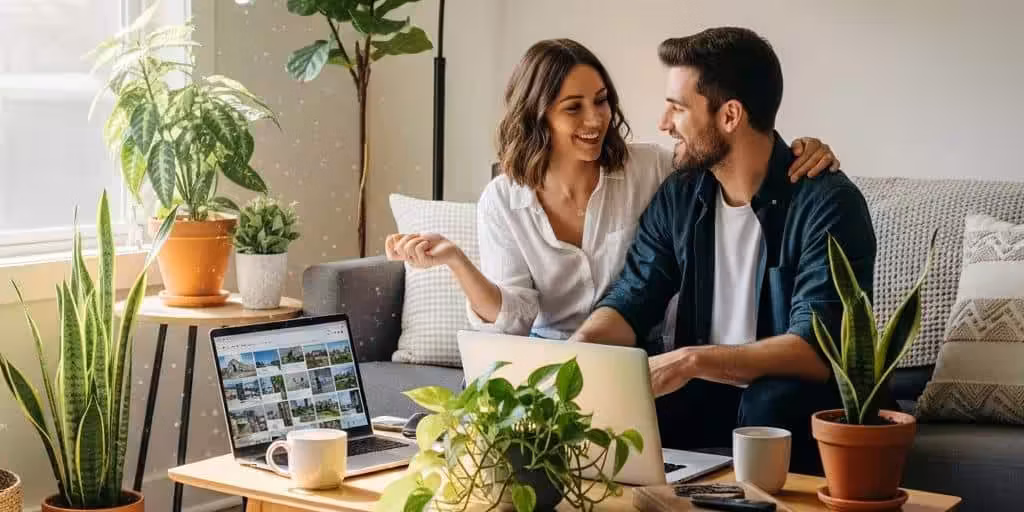 Young Couple Discussing Home Buying In A Cozy Living Room 604ba6e4 7722 4009 92b1 9230c108b32b 3 Young couple discussing home buying in a cozy living room